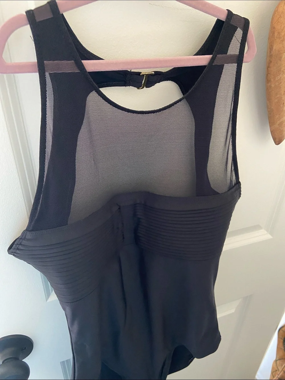 Anne Cole Black One-Piece Swim Suit with Mesh Back